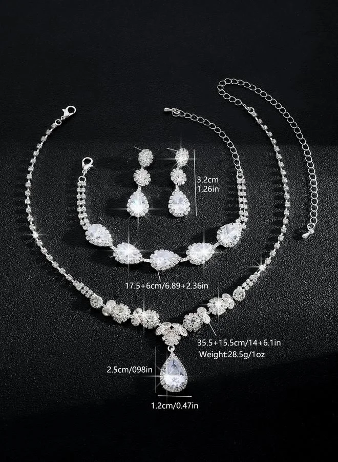 Take Two  3-Piece Embellished Necklace, Bracelet And Earrings Jewelry Set for Women | Best Price UAE